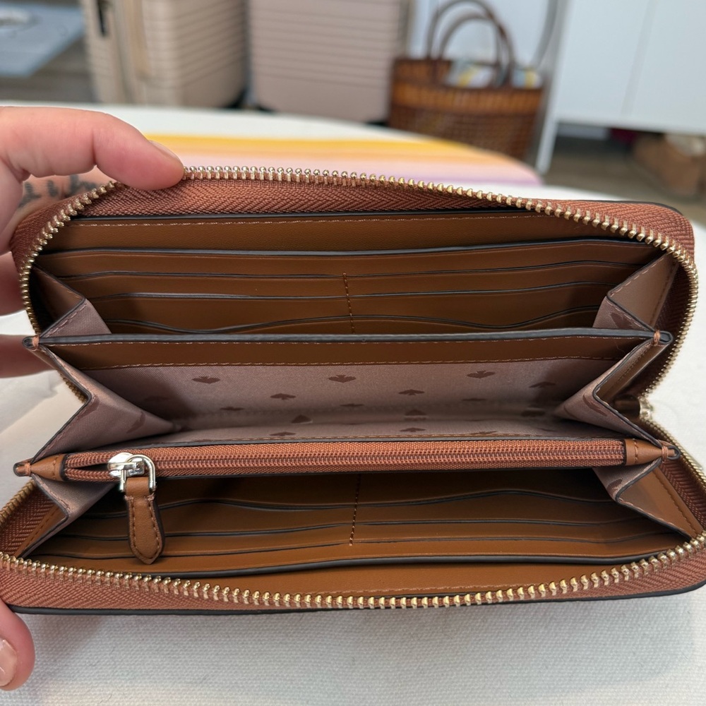New Kate Spade Brown Continental Leather Wallet - Picture 3 of 4